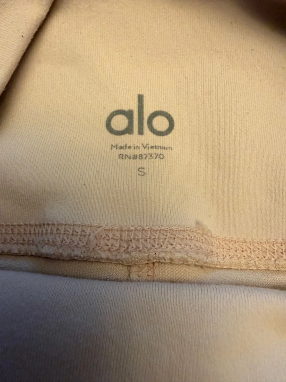 ALO Yoga Pale Blush Ribbed Panel High-Waist Leggings
